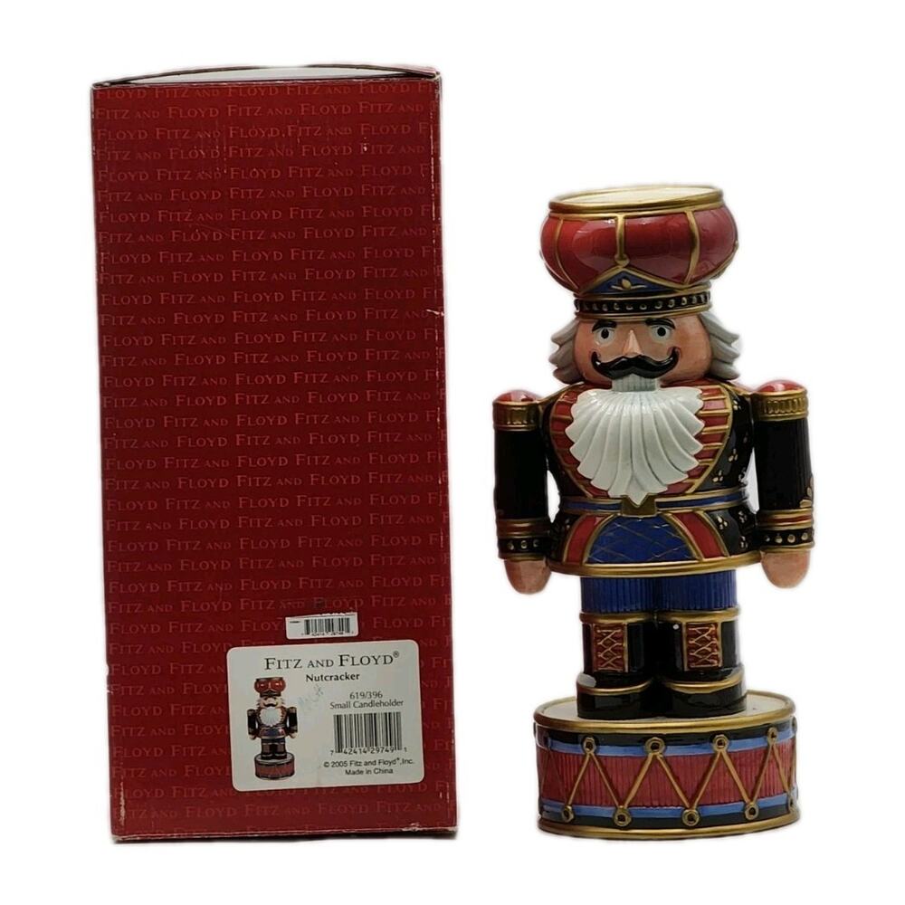 Fitz And Floyd Nutcracker Small Candleholder 13" Original Box 619/396 VTG 2005 - Picture 2 of 16